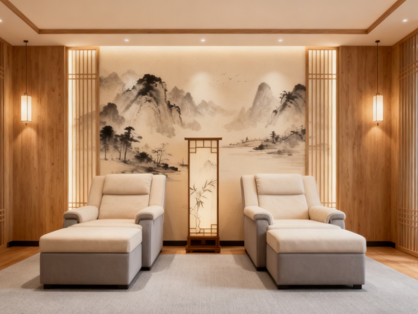 合肥2500平足浴養(yǎng)生會(huì)所裝修設(shè)計(jì)效果分享