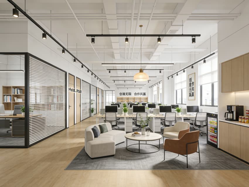 蚌埠辦公樓設(shè)計(jì)：2500平媒體公司辦公室效果