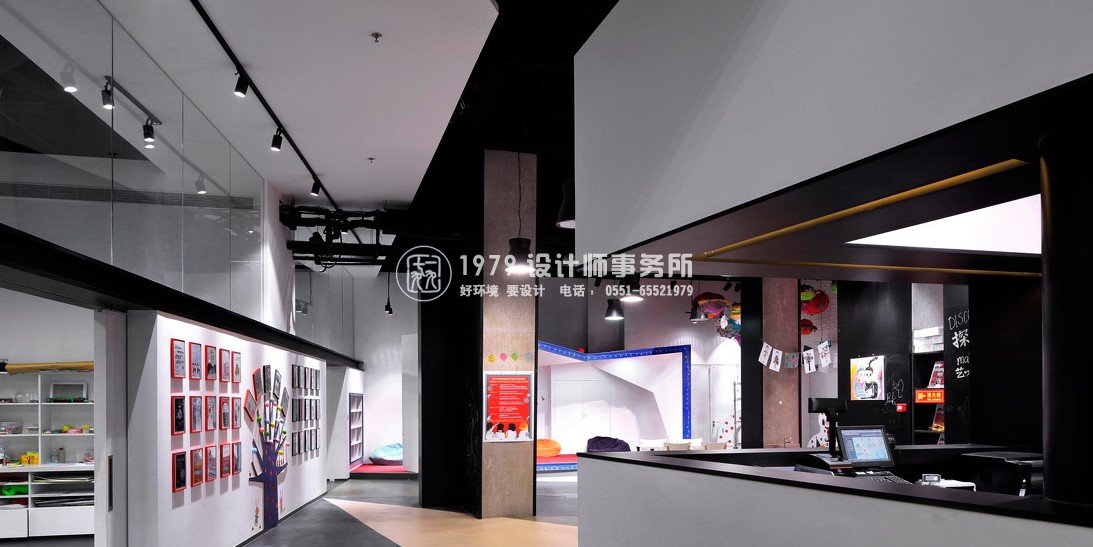 合肥教育培訓(xùn)機(jī)構(gòu)吧臺及旁邊的設(shè)計效果圖