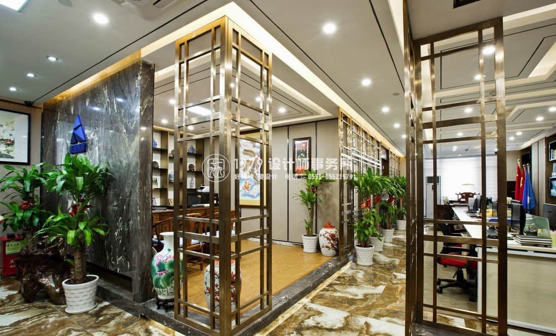 辦公室設計之永順消防辦公室區(qū)域入口處設計效果圖