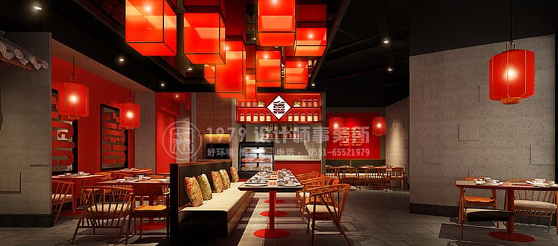 合肥川菜餐飲店室內(nèi)裝修設(shè)計(jì)效果圖