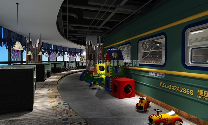 合肥香辣蝦火鍋店吧臺(tái)裝修設(shè)計(jì)效果圖