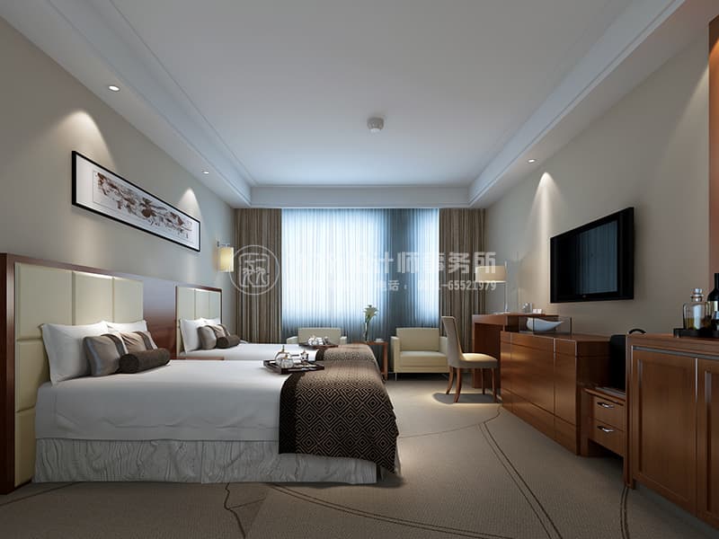 速八酒店標(biāo)間裝修設(shè)計效果圖