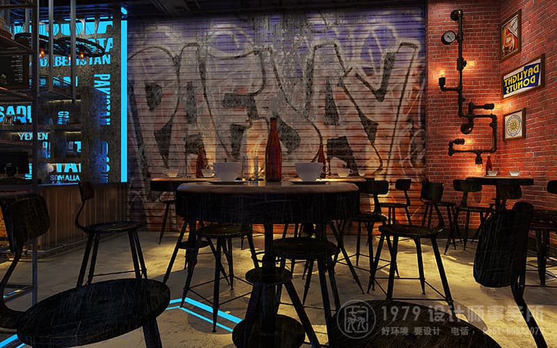 合肥靜吧獨(dú)特的餐桌椅設(shè)計(jì)效果圖