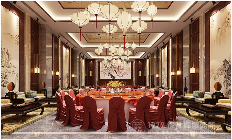 合肥中式餐飲店宴會廳裝修設計效果圖