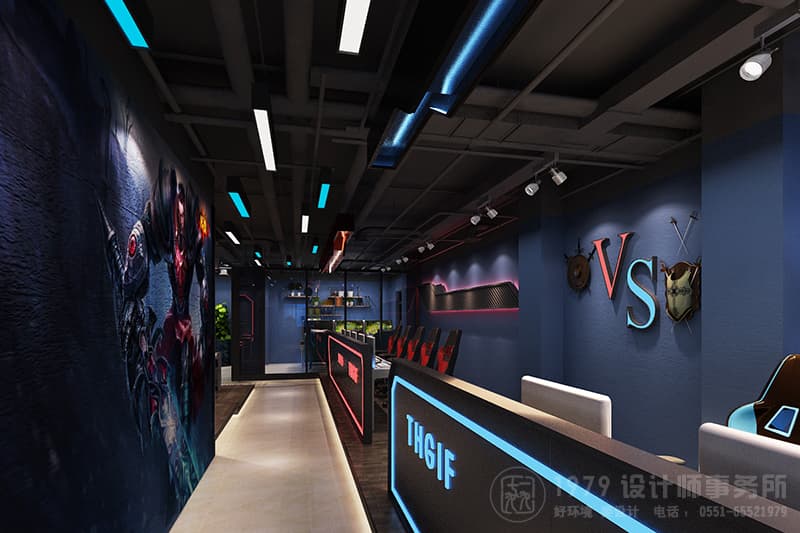 合肥中天網(wǎng)咖隔間裝修設計效果圖