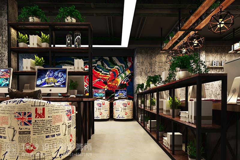 loft風(fēng)格網(wǎng)咖設(shè)計(jì)效果圖