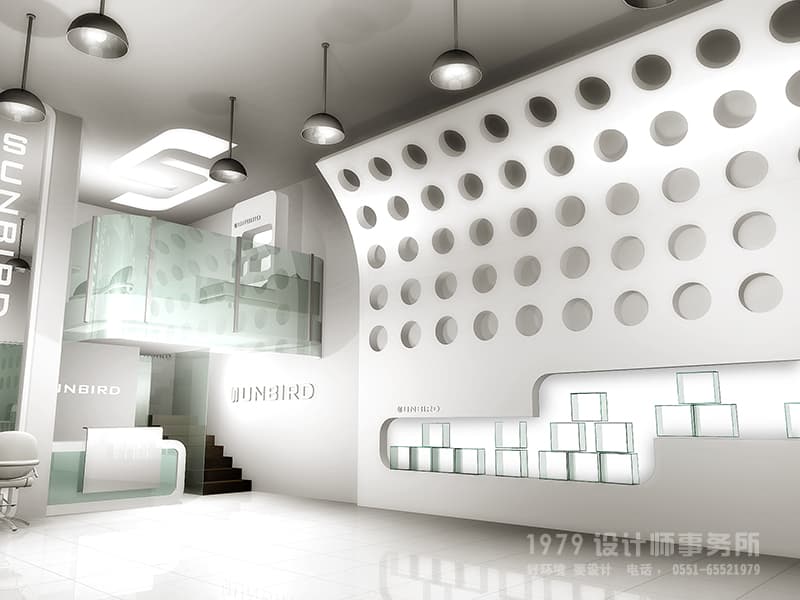 合肥理發(fā)店二層樓梯設(shè)計(jì)效果圖