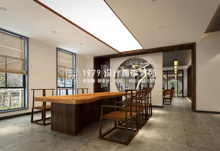 書(shū)法培訓(xùn)機(jī)構(gòu)會(huì)議區(qū)裝修設(shè)計(jì)案例效果圖